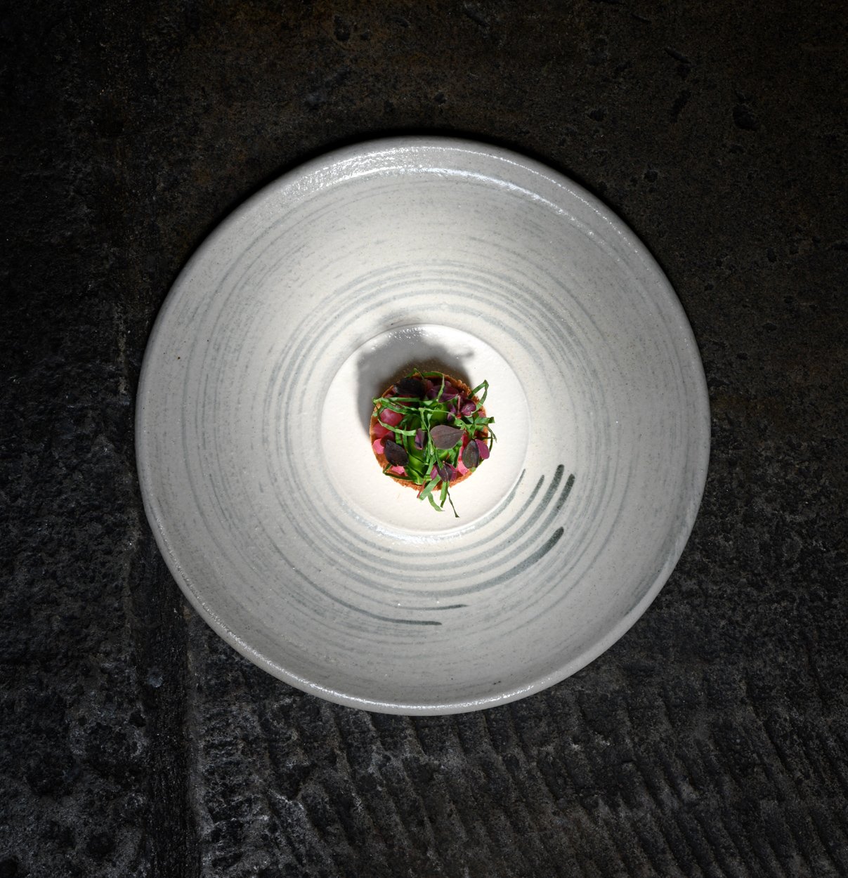Spiral in 2 signature glazes chef platter