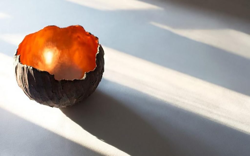 stoneware granite bowl foiled inside