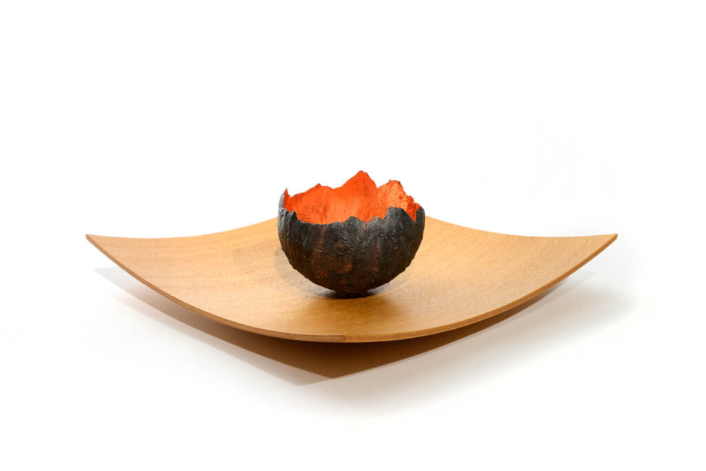 wood mounted microcosm orange